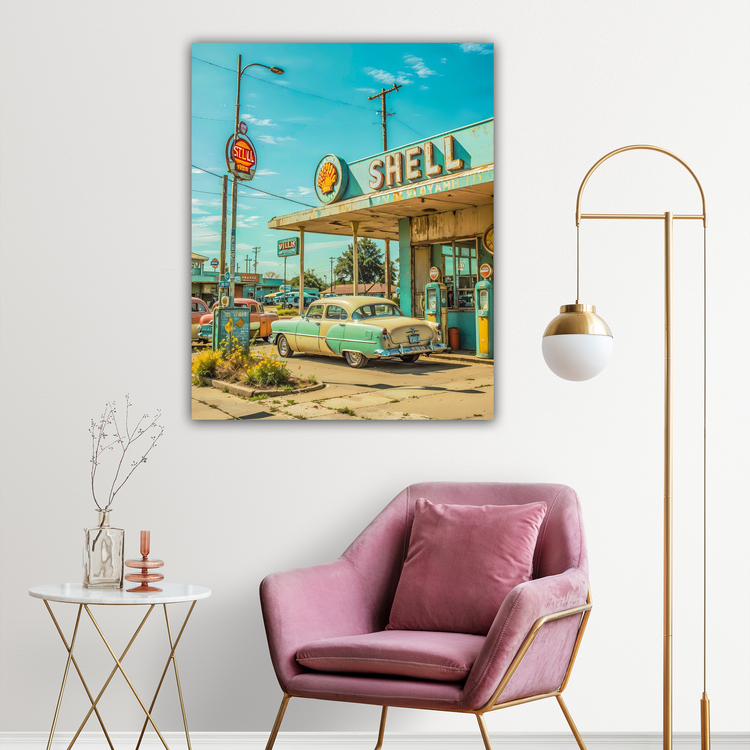 Kasabadaki Shell Vintage Poster