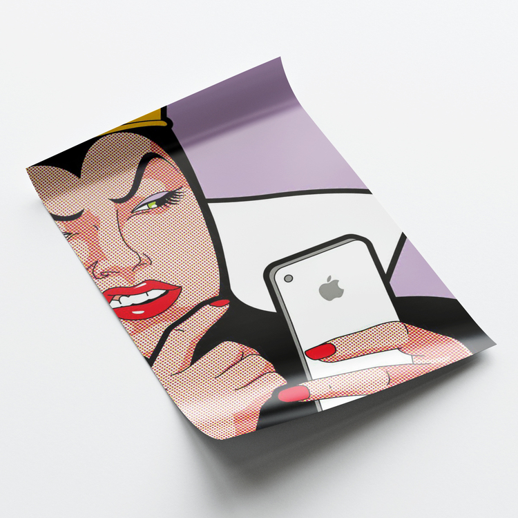 Apple Pop Art Kadın Posteri