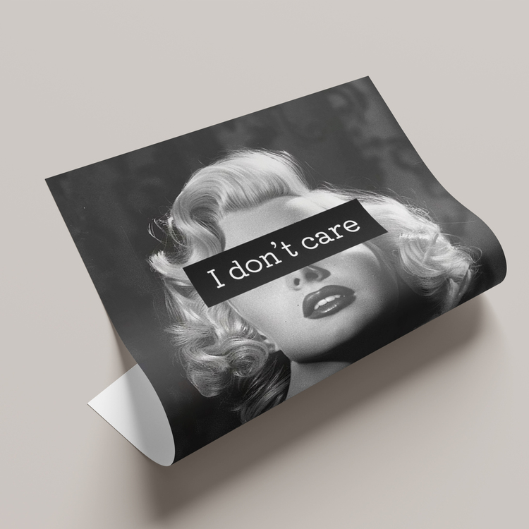 Marilyn Monroe Don't Care Poster