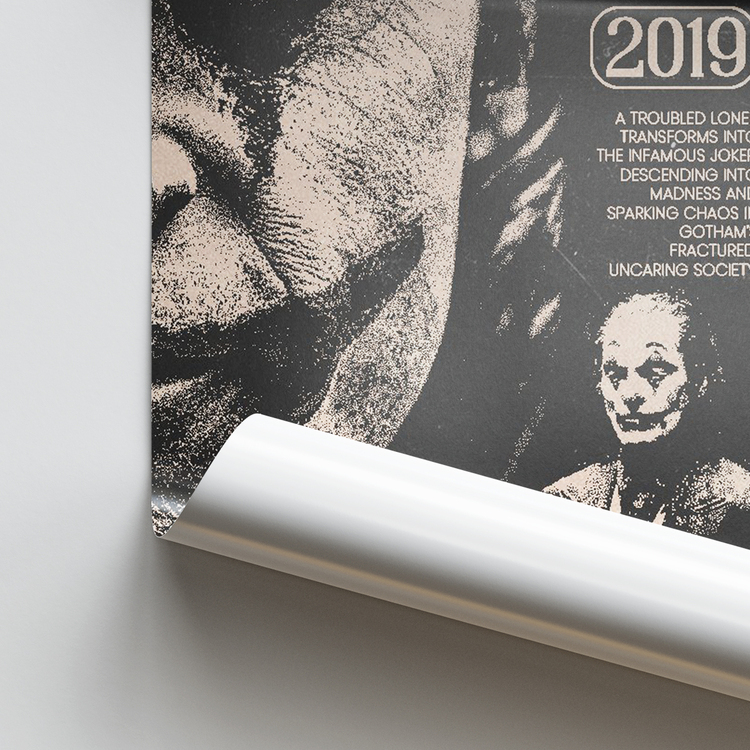 Siyah Beyaz Joker Tasarım Poster