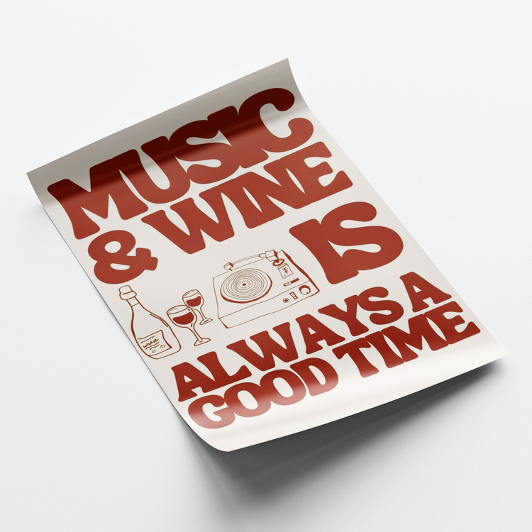 Music&Wine Poster