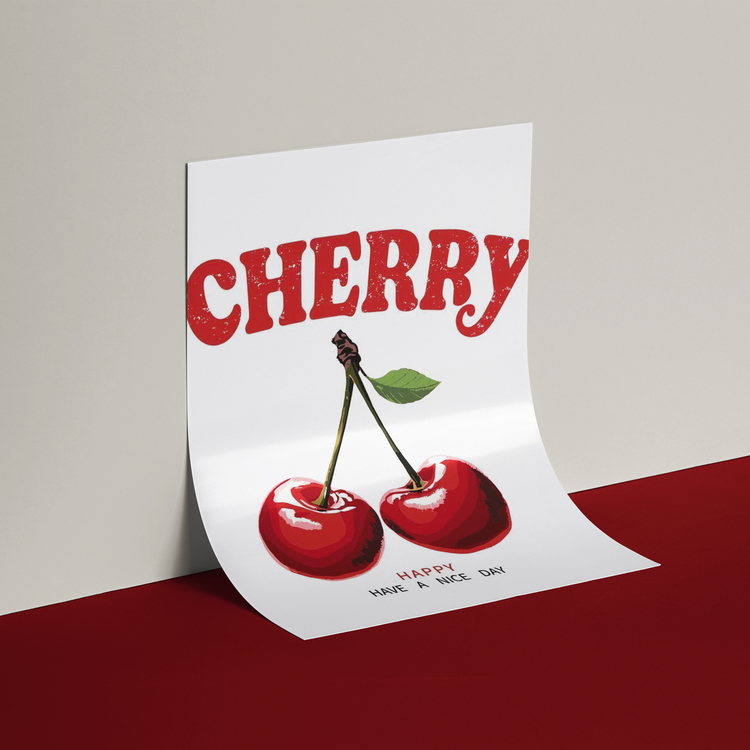 Cherry Vintage Poster