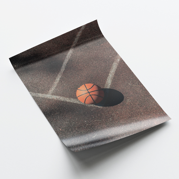 Basket Sahası ve Basket Topu Posteri