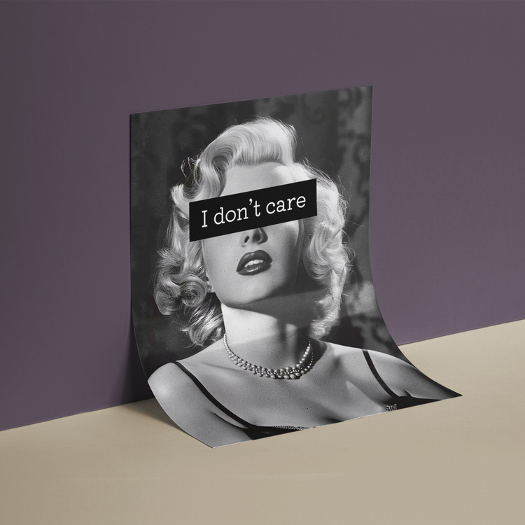 Marilyn Monroe Don't Care Poster