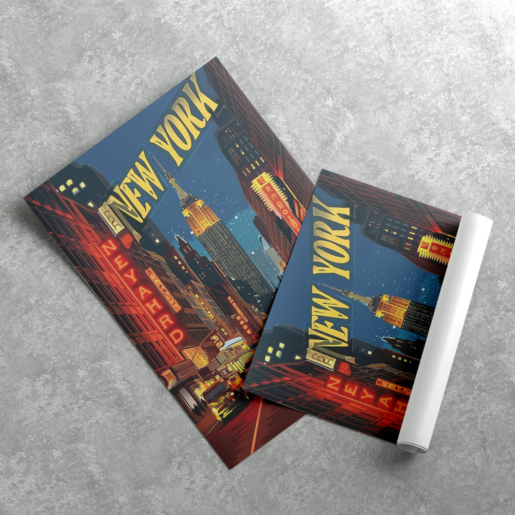 New York ve Taksi Posteri