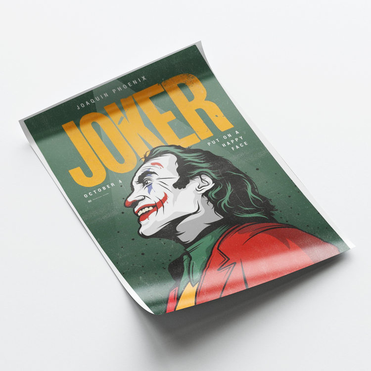 Çizim Retro Joker Filmi Posteri