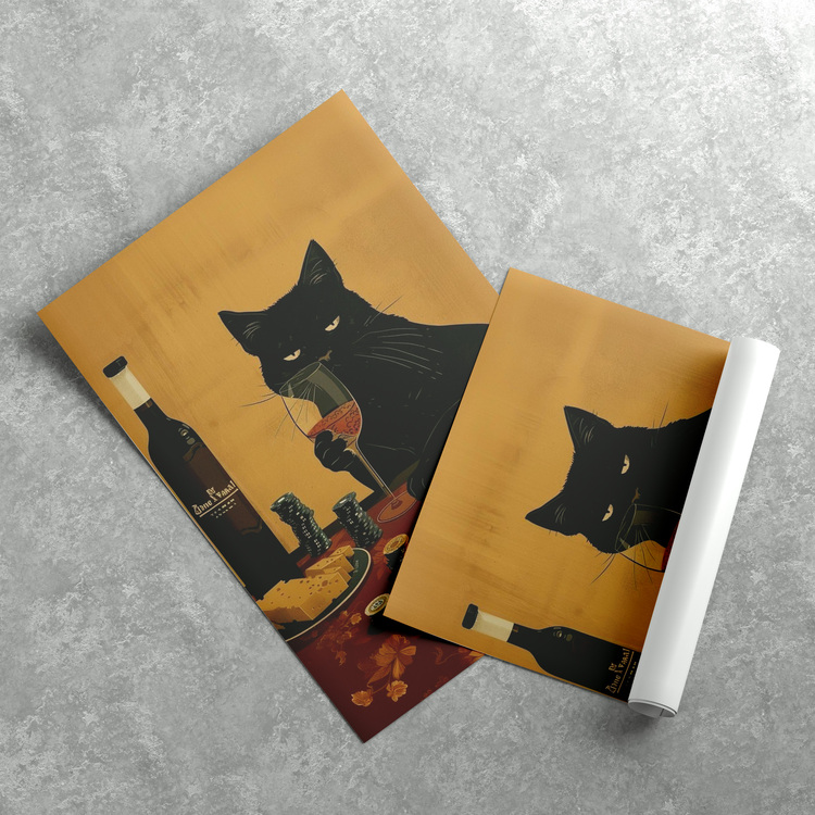 İllüstrasyon Kedi Posteri