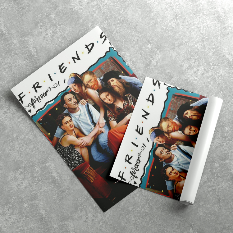 Friends Vintage Çizim Poster