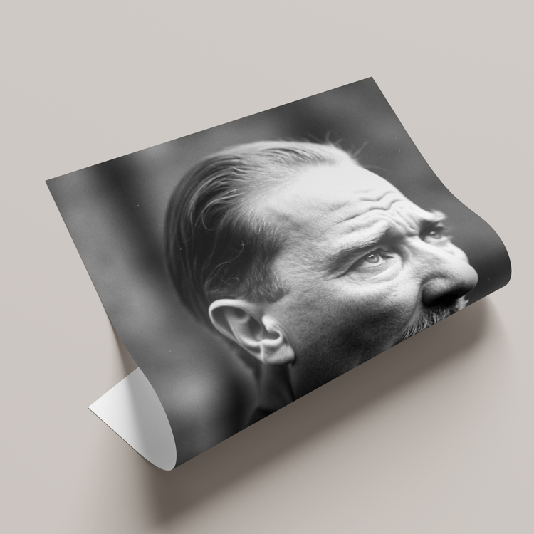 Siyah Beyaz Atatürk Posteri