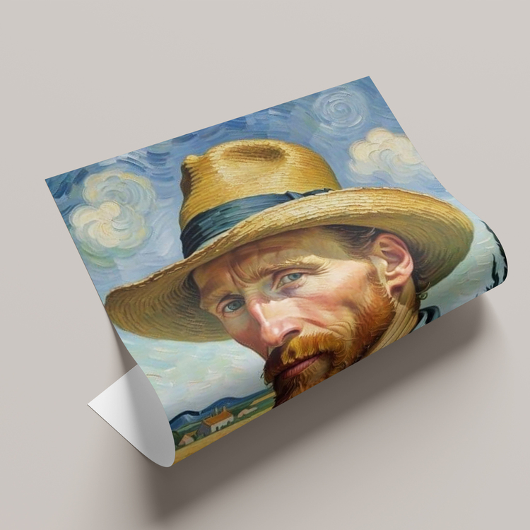 Van Gogh ve Buğday Tarlası Poster