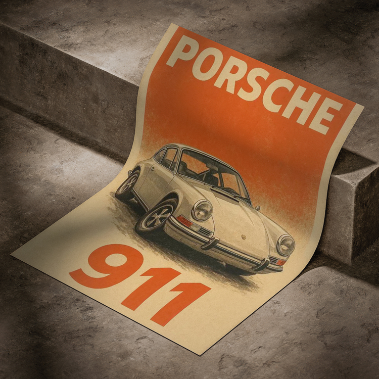 Porsche 911 Tasarım Poster