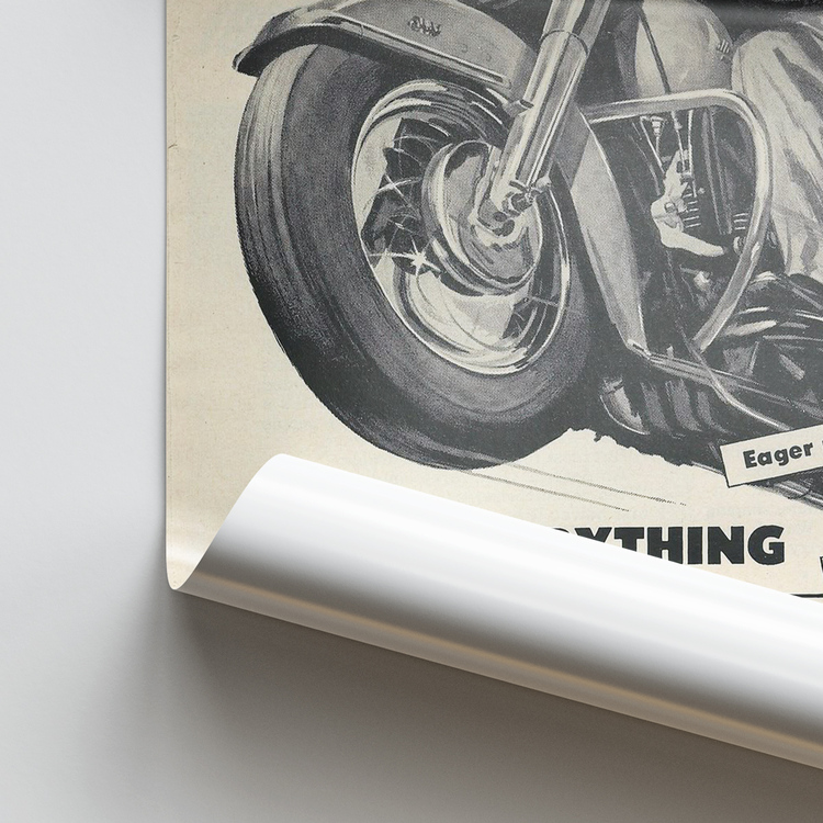Harley Davidson Gazete Reklamı Posteri