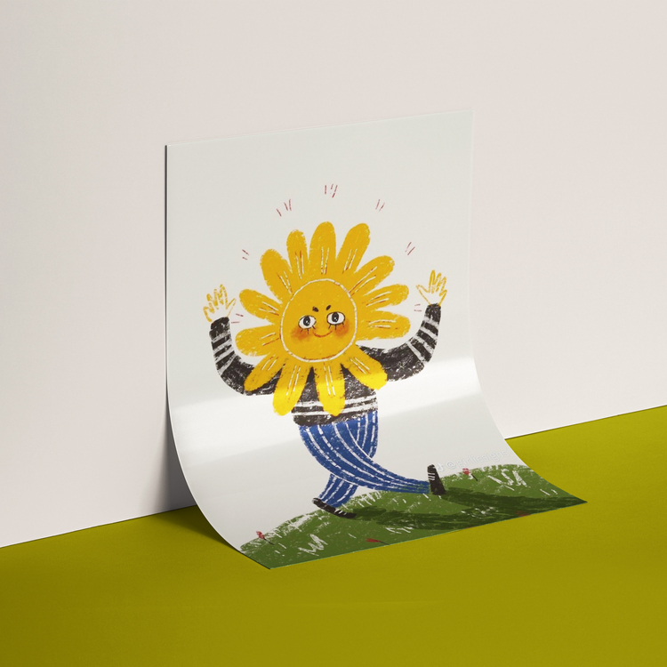 Güneş Yerinde Çizim Poster
