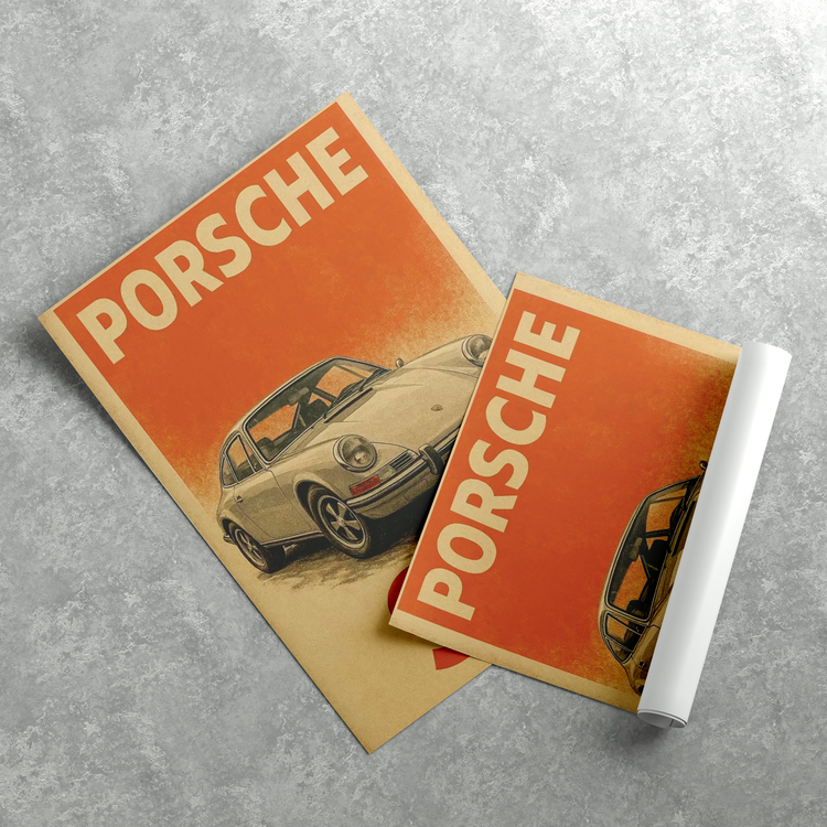 Porsche 911 Tasarım Poster