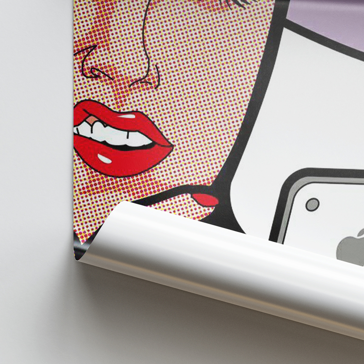 Apple Pop Art Kadın Posteri