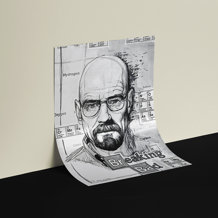Walter White Karakalem Poster