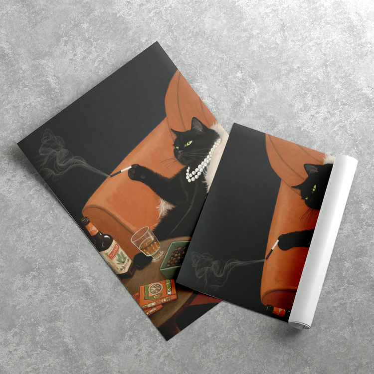 Keyif Yapan Kedi Poster