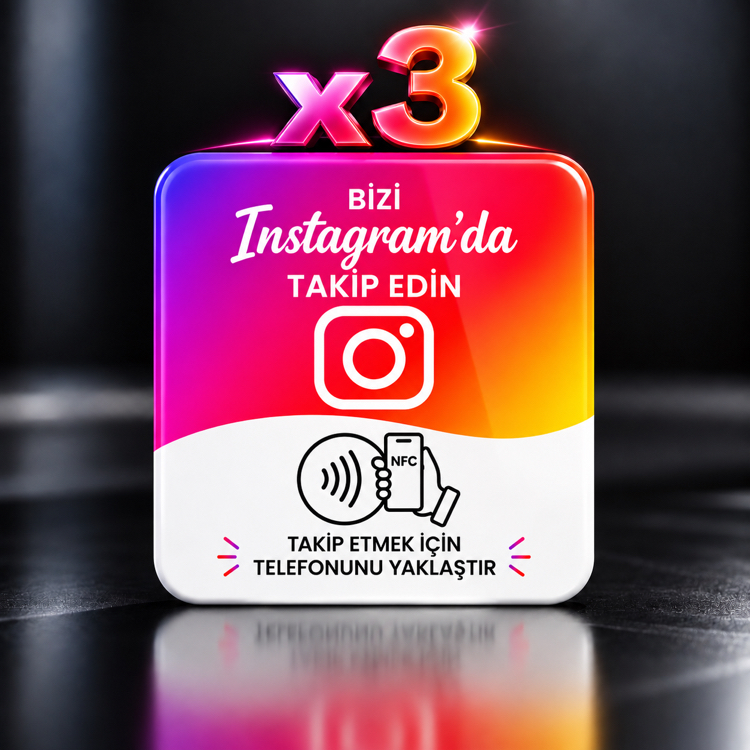 3'lü Instagram NFC Kartı