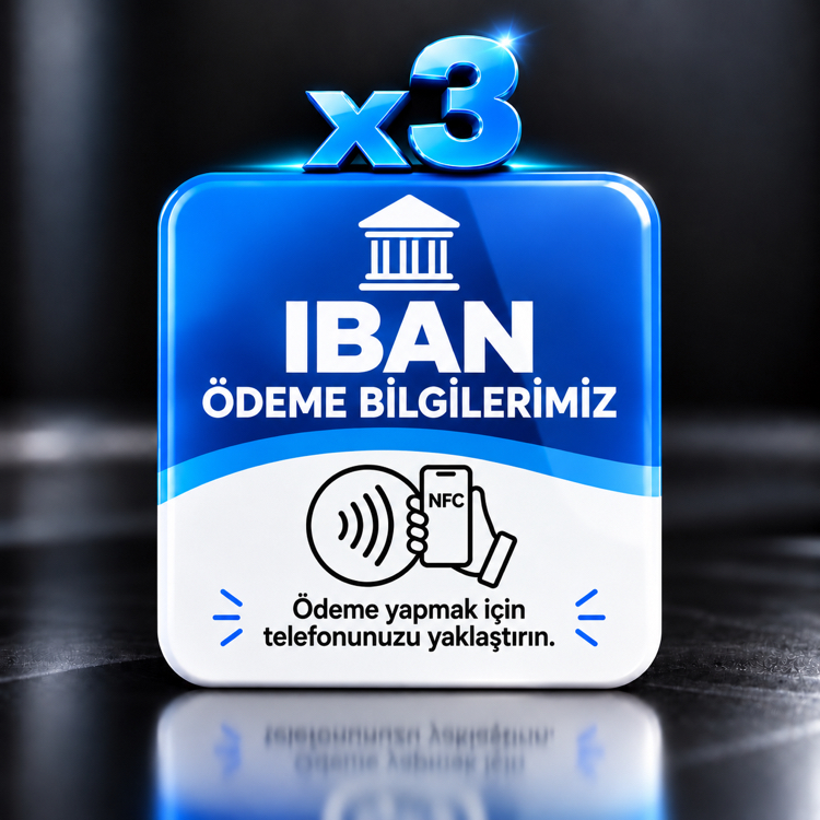 3’lü IBAN Bilgi NFC Kartı