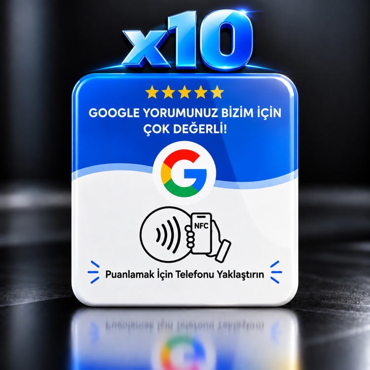 10'lu Google NFC Yorum Kartı