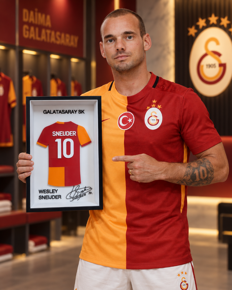 Wesley Sneijder - Galatasaray SK - İmzalı Forma Çerçevesi