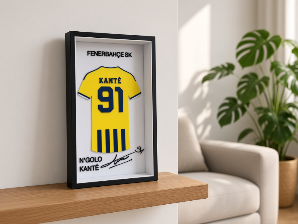 NGolo Kanté - Fenerbahçe SK - İmzalı Forma Çerçevesi