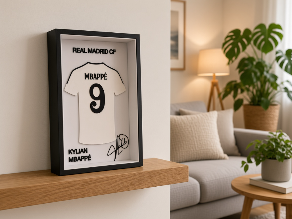 Kylian Mbappe - Real Madrid CF - İmzalı Forma Çerçevesi