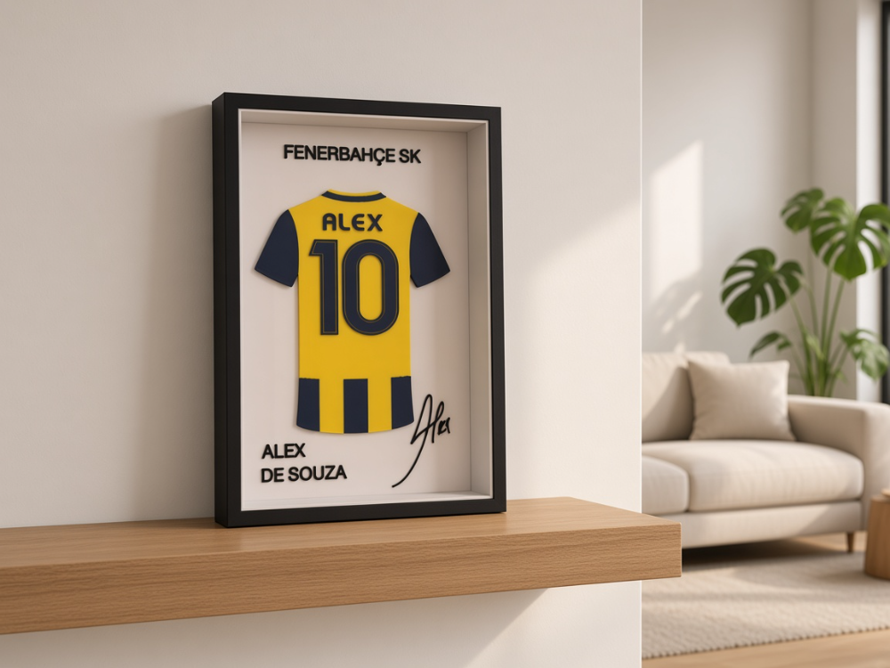 Alex de Souza - Fenerbahçe SK - İmzalı Forma Çerçevesi