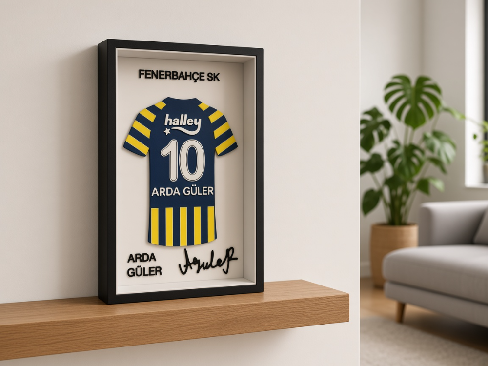 Arda Güler - Fenerbahçe SK - İmzalı Forma Çerçevesi