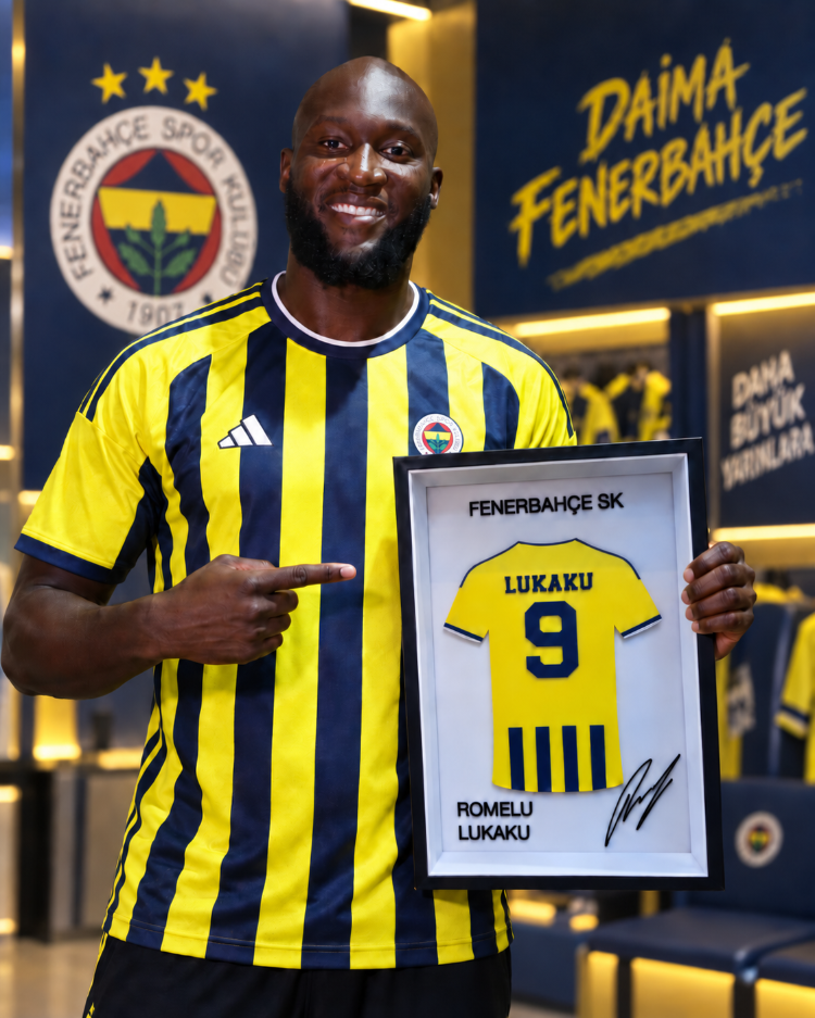 Romelu Lukaku - Fenerbahçe SK - İmzalı Forma Çerçevesi