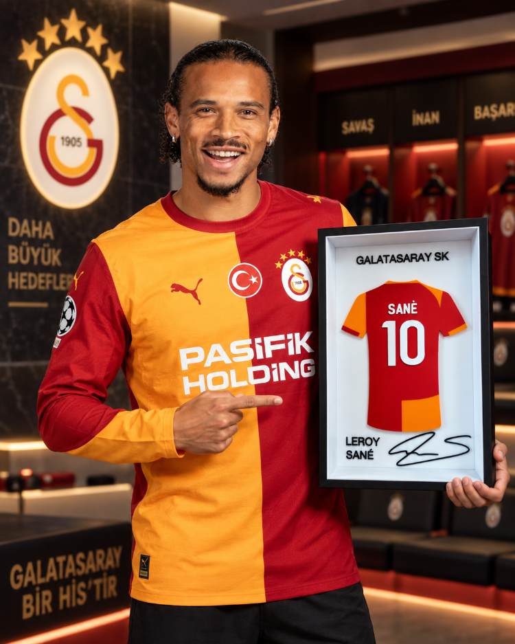 Osimhen, Leão, Sané, Barış Alper - Galatasaray Yıldızları 4’lü İmzalı Set