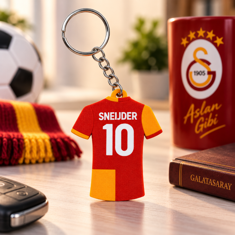 WesleySneijder Forma Anahtarlık – Sarı Kırmızı Taraftar Anahtarlığı