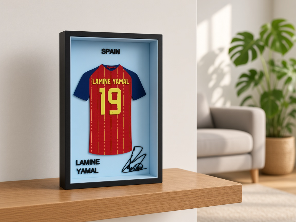 Lamine Yamal - İspanya - İmzalı Forma Çerçevesi