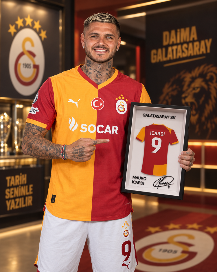 Mauro Icardi - Galatasaray SK - İmzalı Forma Çerçevesi