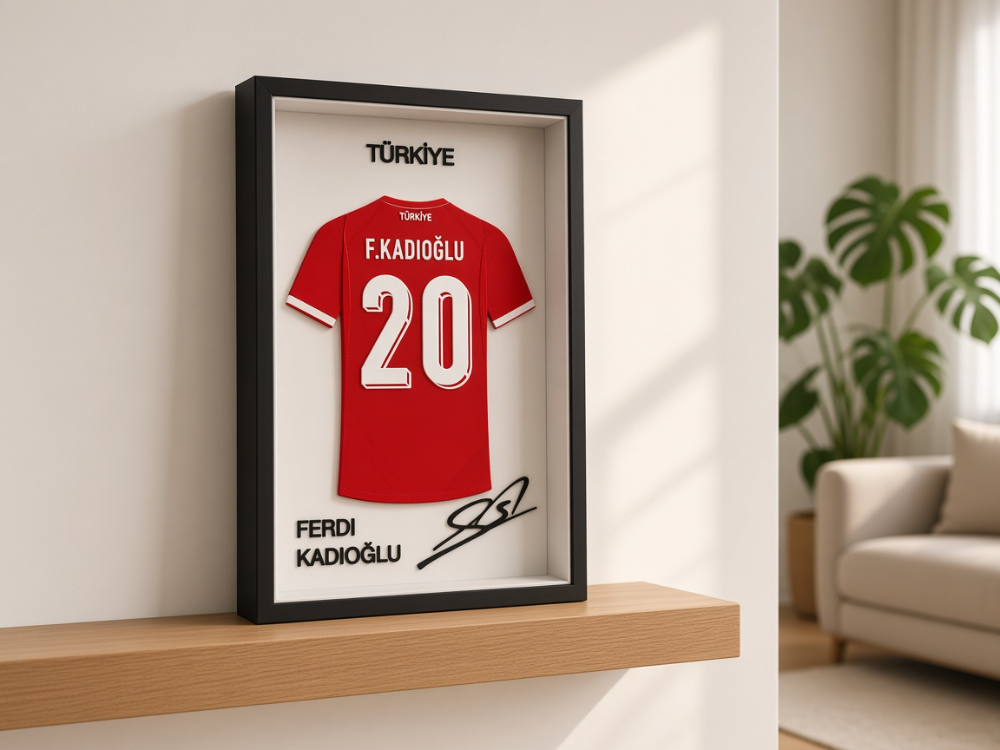 Ferdi Kadıoğlu - Türkiye Milli Takım - İmzalı Forma Çerçevesi