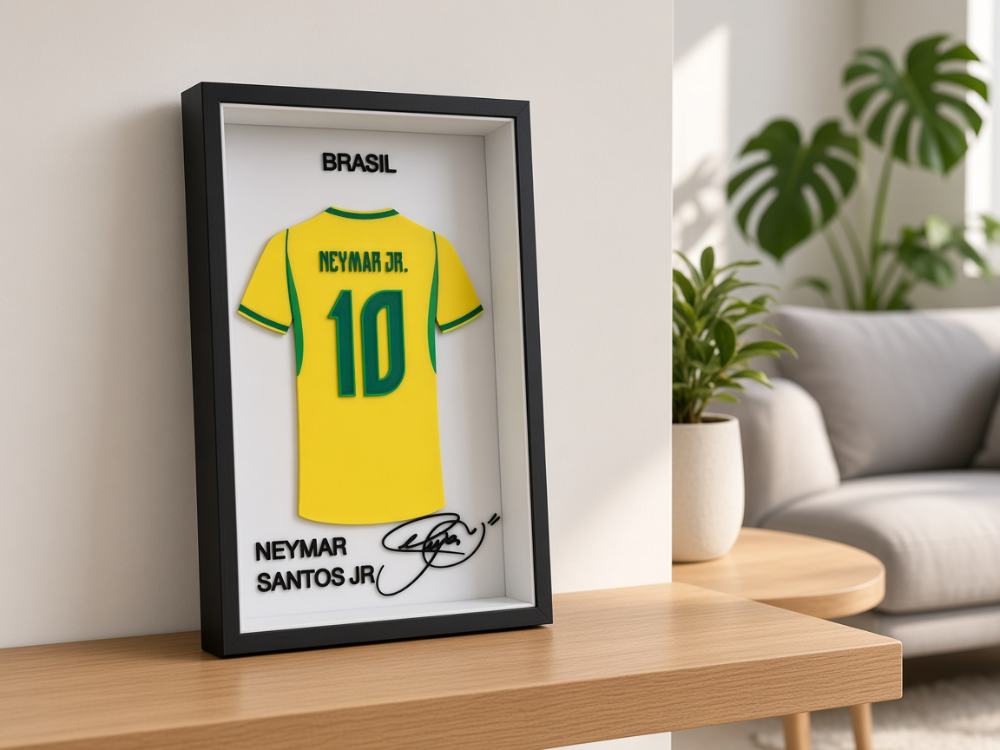 Neymar Santos Junior - Brezilya - İmzalı Forma Çerçevesi