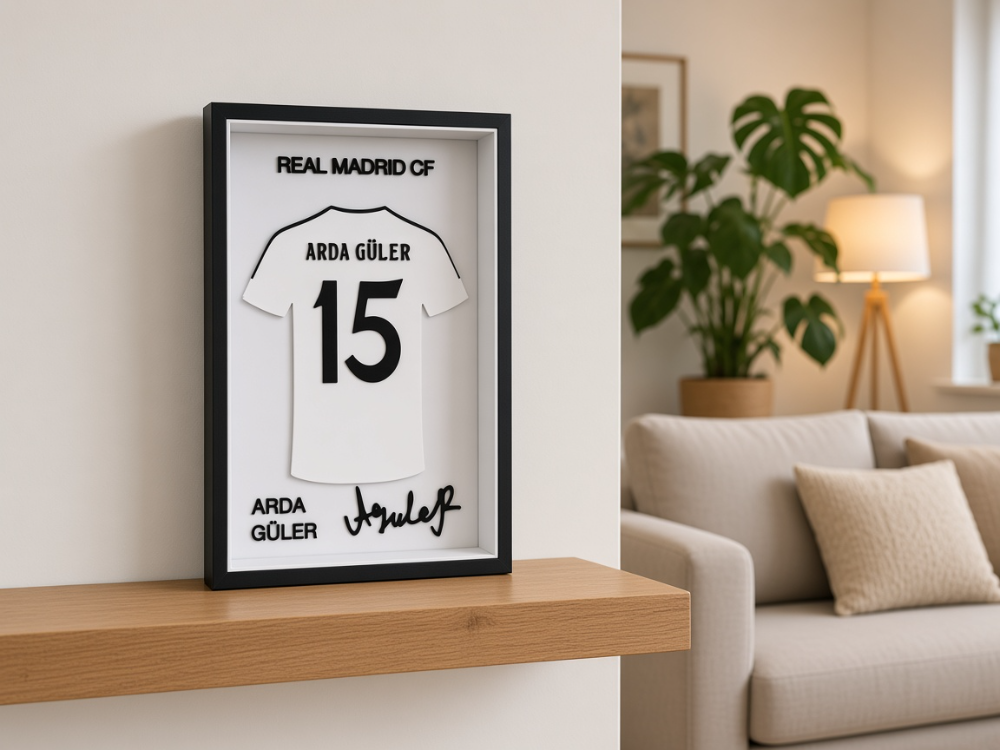 Arda Güler - Real Madrid - İmzalı Forma Çerçevesi
