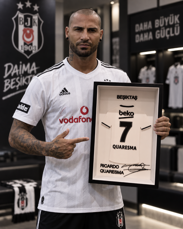 Ricardo Quaresma - Beşiktaş JK - İmzalı Forma Çerçevesi