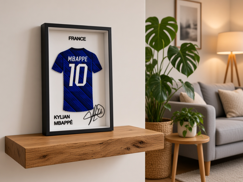 Kylian Mbappe - Fransa - İmzalı Forma Çerçevesi