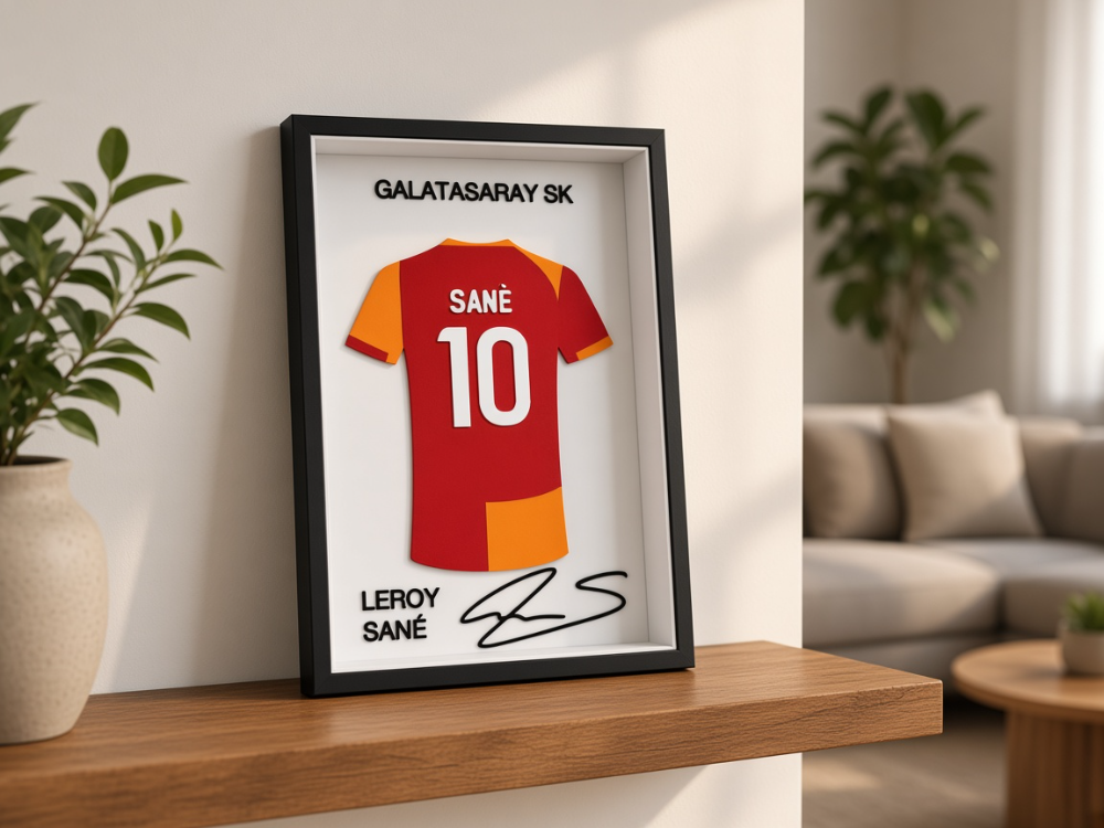 Leroy Sané - Galatasaray SK - İmzalı Forma Çerçevesi