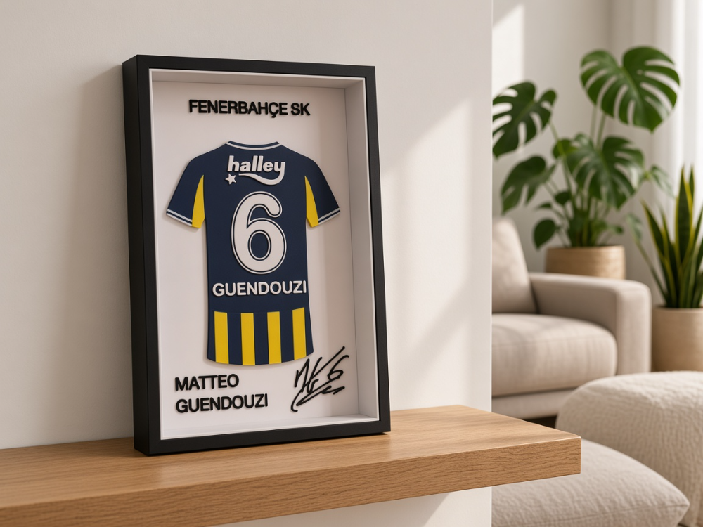 Matteo Guendouzi - Fenerbahçe SK - İmzalı Forma Çerçevesi