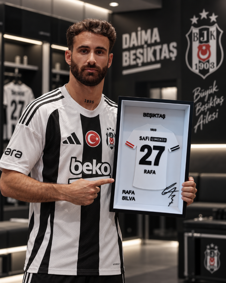Rafa Silva - Beşiktaş JK - İmzalı Forma Çerçevesi