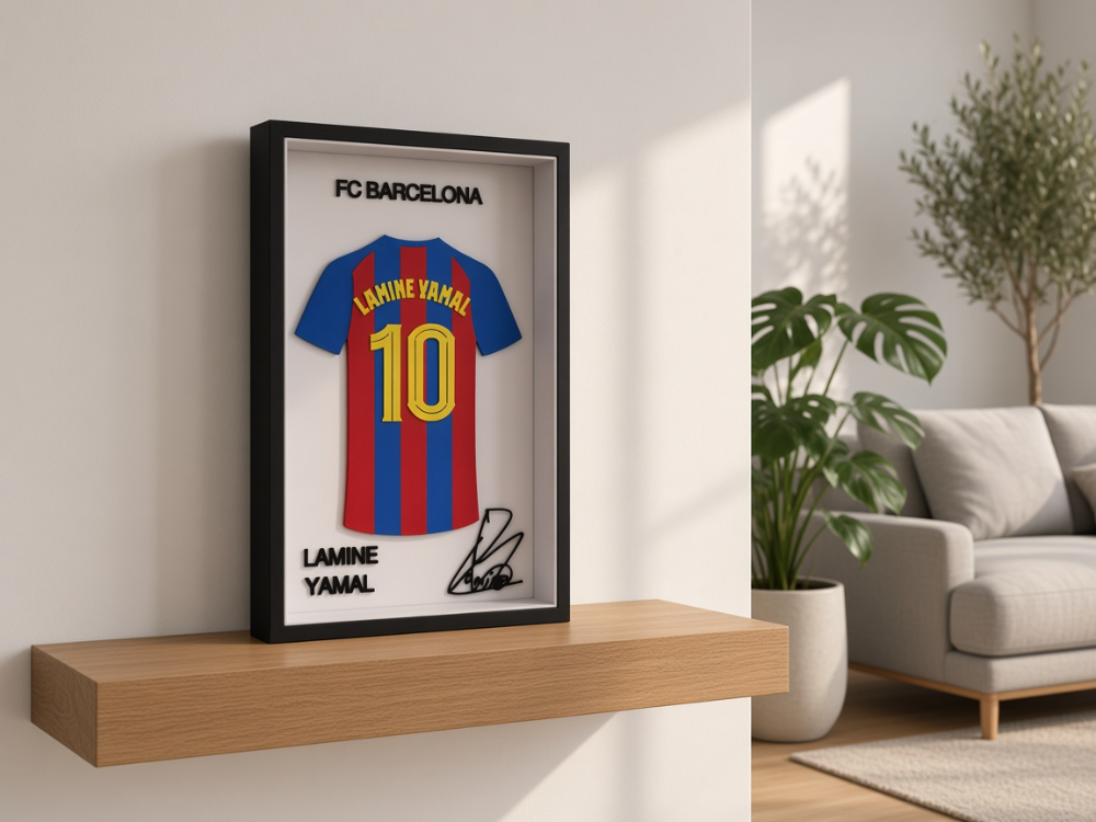 Lamine Yamal - FC Barcelona - İmzalı Forma Çerçevesi