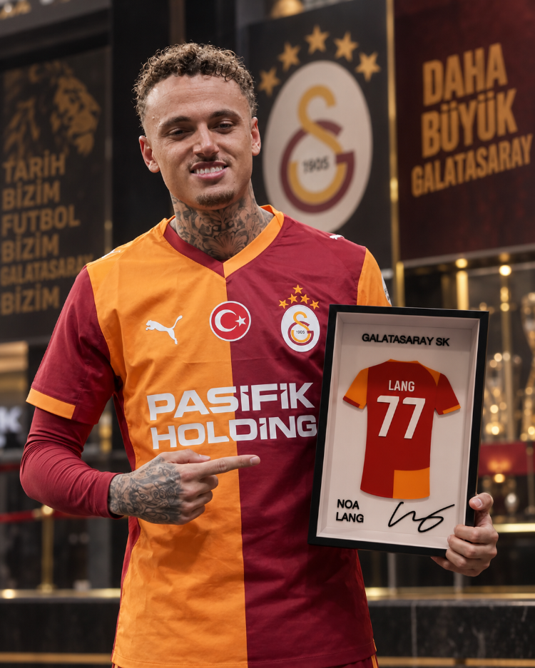 Noa Lang - Galatasaray SK - İmzalı Forma Çerçevesi