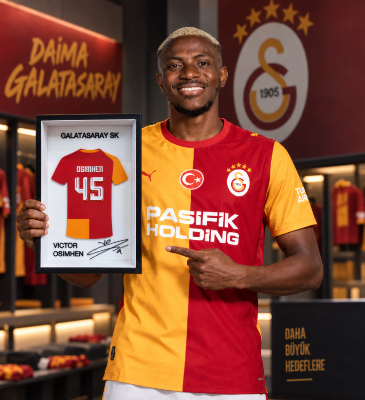 Osimhen, Leão, Sané, Barış Alper - Galatasaray Yıldızları 4’lü İmzalı Set