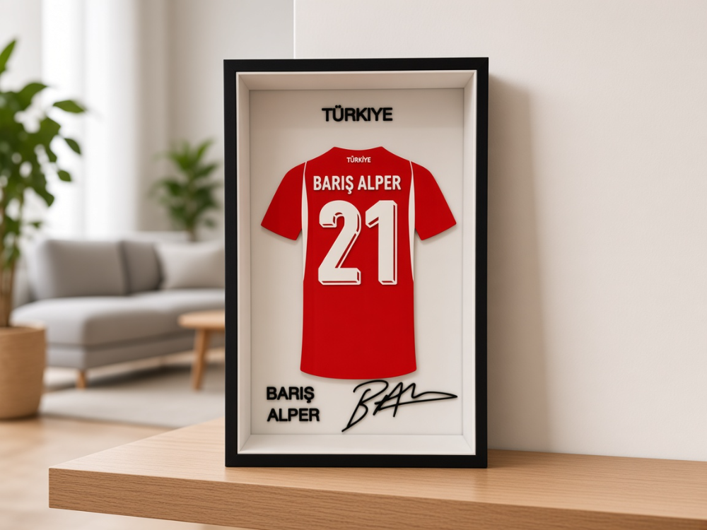 Barış Alper Yılmaz - Türkiye Milli Takım - İmzalı Forma Çerçevesi