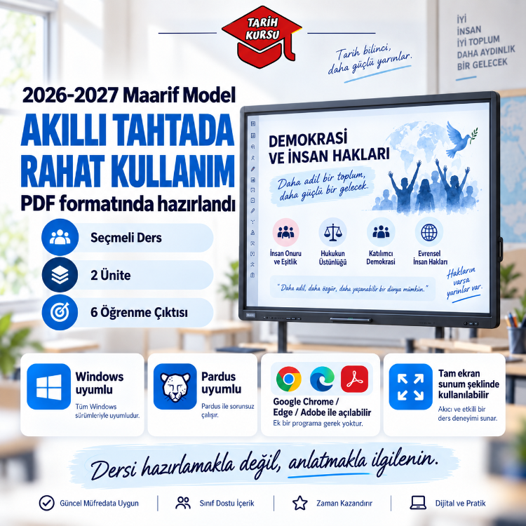 Maarif Model Demokrasi ve İnsan Hakları Öğretmen Ders Paketi | Seçmeli Ders