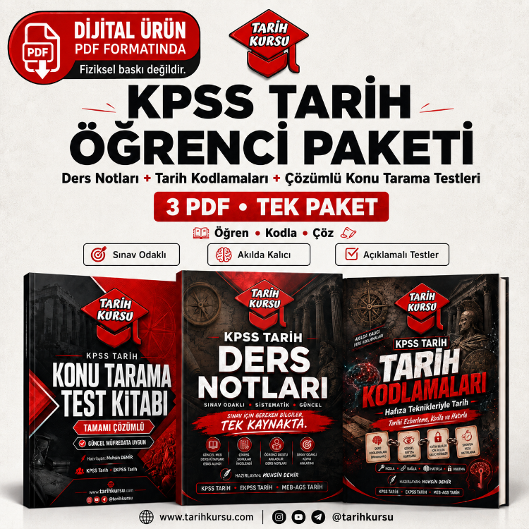 KPSS TARİH ÖĞRENCİ PAKETİ | 3 PDF