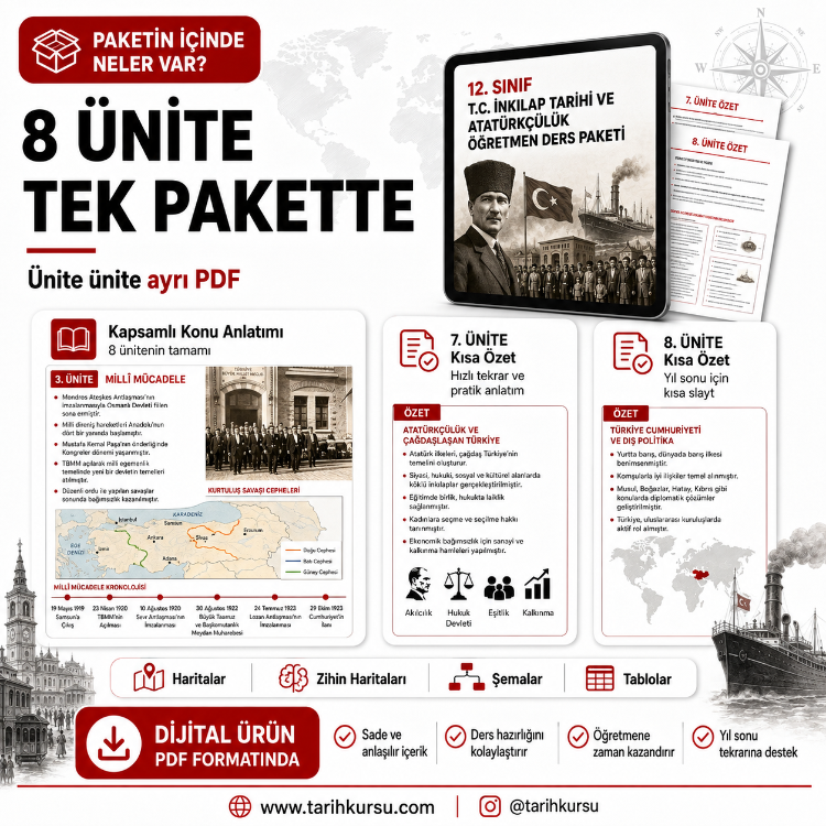 2026-2027 T.C. İnkılap Tarihi ve Atatürkçülük Öğretmen Ders Paketi