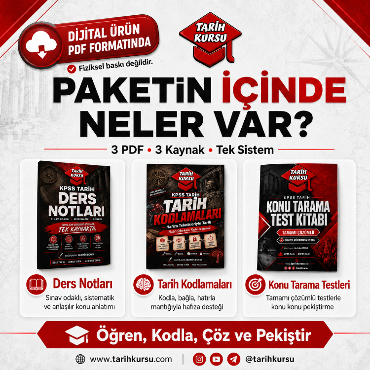 KPSS TARİH ÖĞRENCİ PAKETİ | 3 PDF